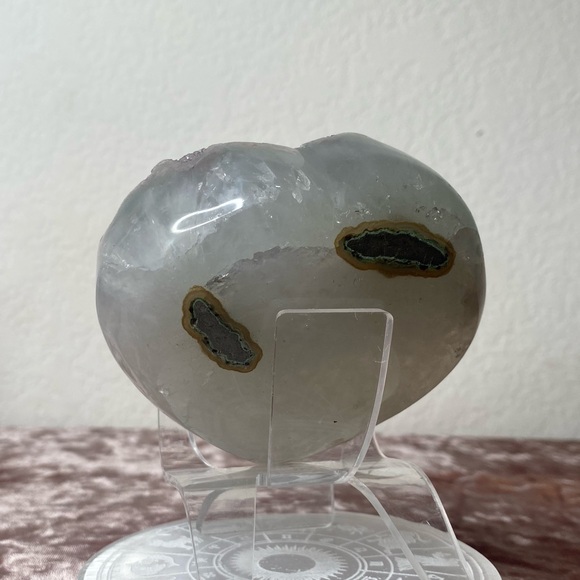 Pink and Green Sugar Amethyst Heart πΈππΈ - Picture 4 of 4